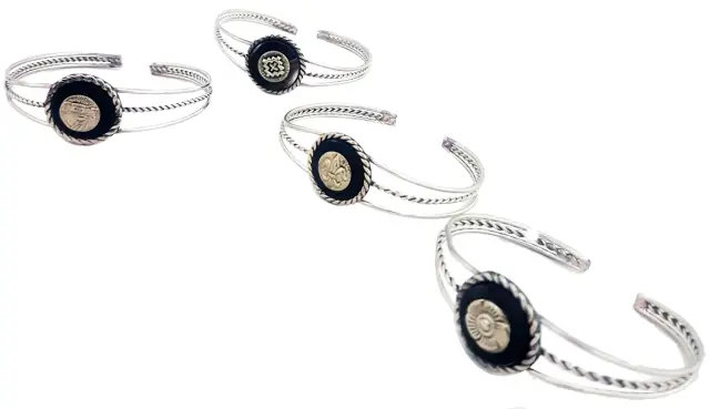 Pulsera alpaca con dije x 12 unid