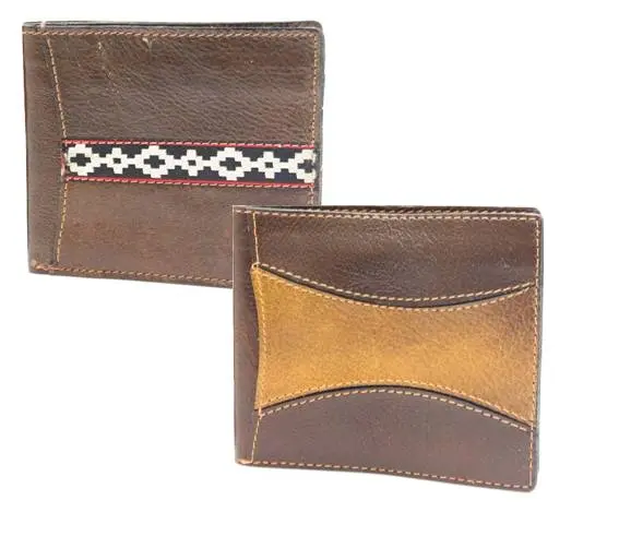 Billetera cuero completa x 10 unid