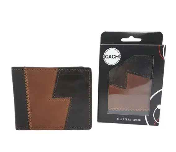 BI1050/c Billetera cuero con caja “CACH” x 10 unid