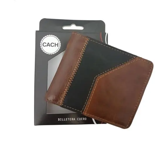 Billetera cuero completa x 10 unid