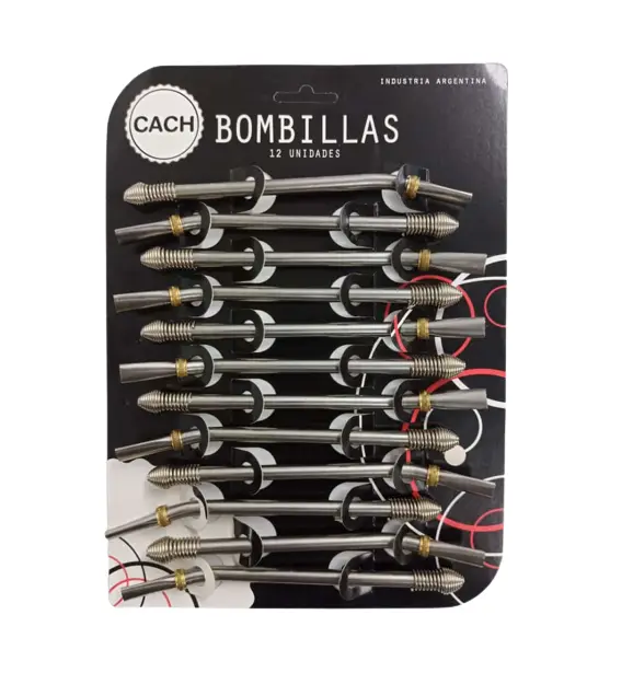 Bombilla acero inoxidable x docena