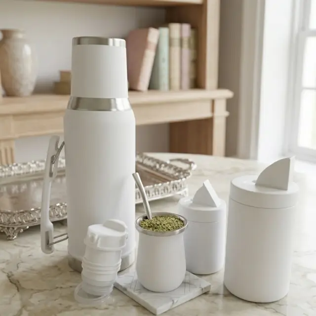 Set Matero caja con termo 1.2l yerbera azucarera mate y bombilla 4