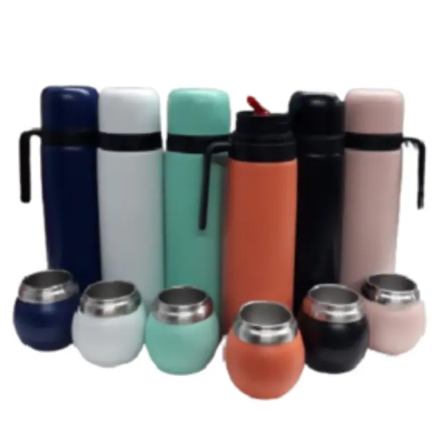 Termo 1 litro color con mate 2