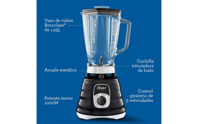 Licuadora Oster Clásica - Perilla Ergonómica
