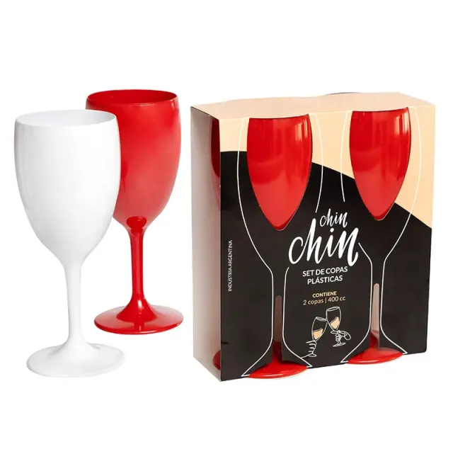 CAJA X 2 COPAS DE VINO/AGUA, S/Imp 2