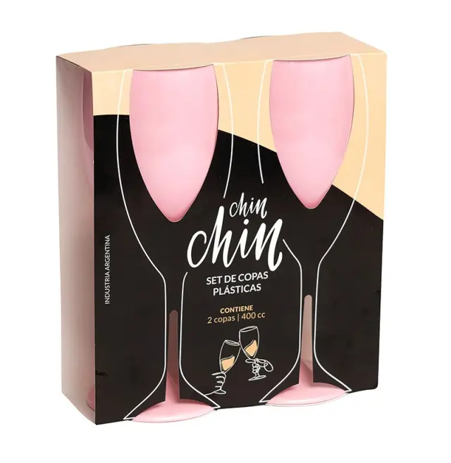 CAJA X 2 COPAS DE VINO/AGUA, S/Imp 5