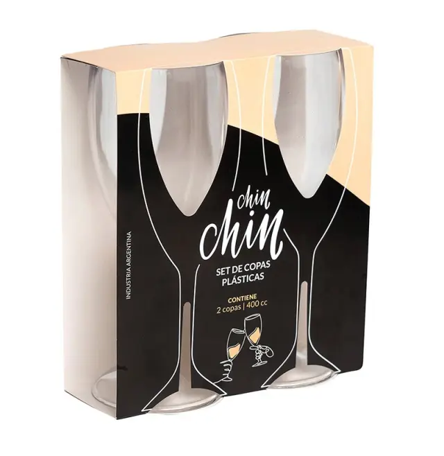 CAJA X 2 COPAS DE VINO/AGUA, S/Imp 6