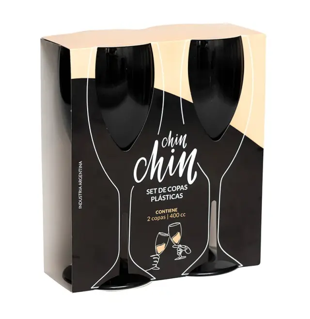 CAJA X 2 COPAS DE VINO/AGUA, S/Imp 3