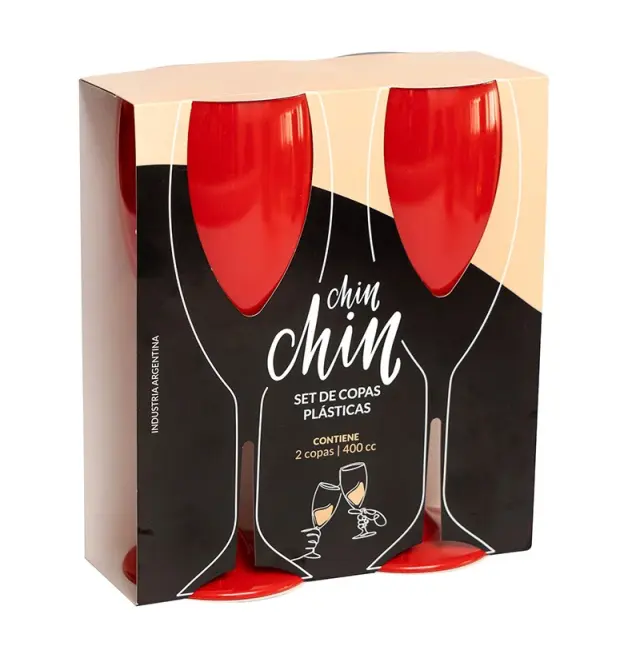 CAJA X 2 COPAS DE VINO/AGUA, S/Imp 4