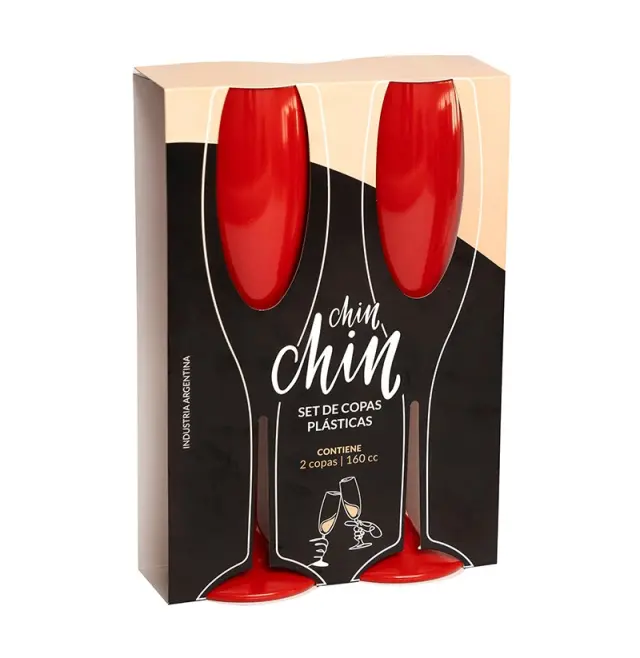 CAJA X 2 COPAS TIPO FLAUTA, S/Imp 4