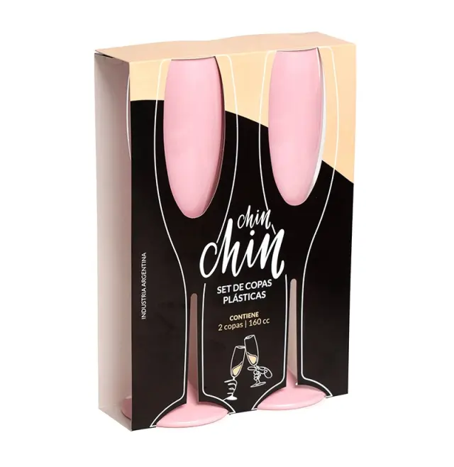 CAJA X 2 COPAS TIPO FLAUTA, S/Imp 5