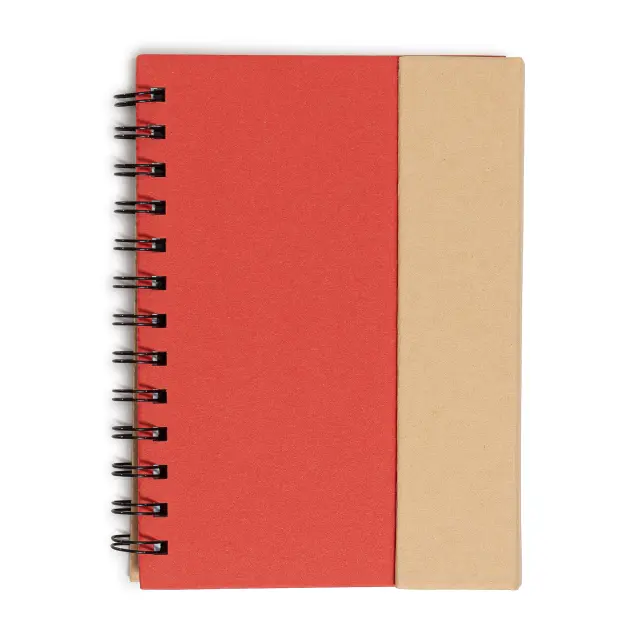 Descripción: Cuaderno ecológico espiralado, provee un bolígrafo ecológico de 14cm, block rayado de 7…