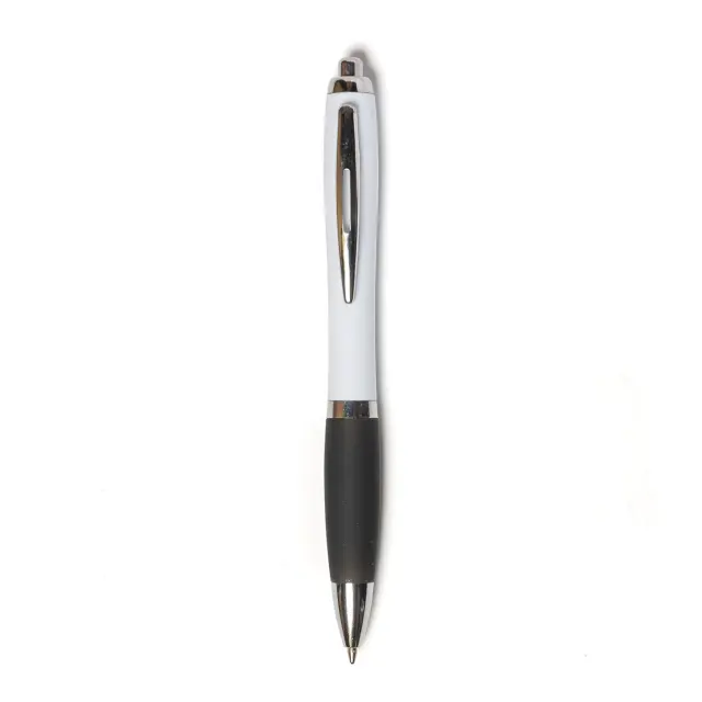 Bolígrafo retractil cuerpo blanco. 16