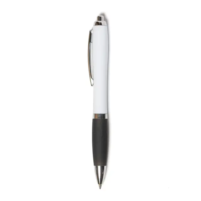 Bolígrafo retractil cuerpo blanco. 17