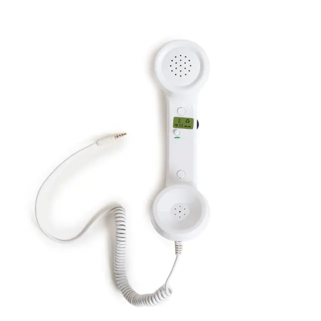 Descripción: Auricular tipo teléfono vintage. Se puede conectar a todo tipo de celular.