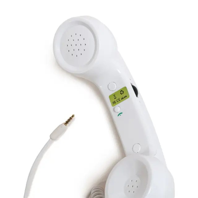 Descripción: Auricular tipo teléfono vintage. Se puede conectar a todo tipo de celular.
