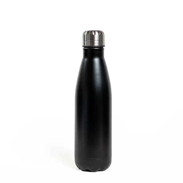 Descripción: Botella metálica pared simple de acero. Tapa a rosca con cierre hermético plástico con … 9