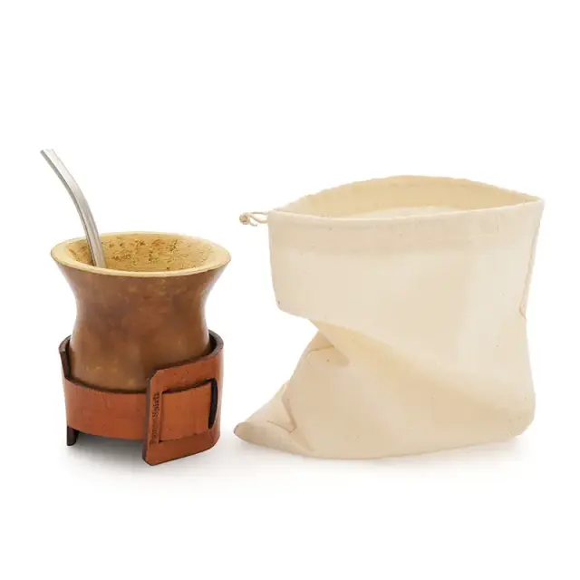 Mate Alazan ( calabaza + cinturon de cuero)