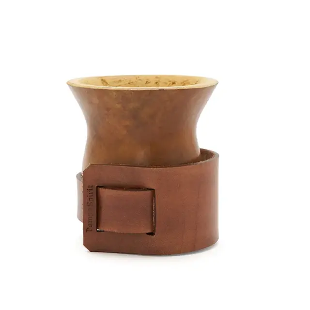 Mate Alazan ( calabaza + cinturon de cuero)
